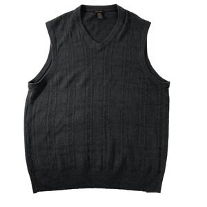Dockers Sweater Vest Men's Plus Size XXL 2XL Gray V-Neck‎ Pullover Knit Squares
